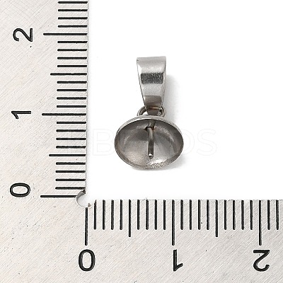 304 Stainless Steel Cup Pearl Peg Bails Pin Pendants STAS-D013-03E-P-1