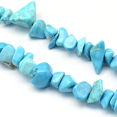 Dyed Synthetic Turquoise Stone Bead Strands X-G-R192-B24-1