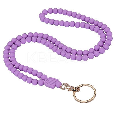 1Pc Silicone ID Card Neck Strap Card Holder NJEW-SW00027-04-1