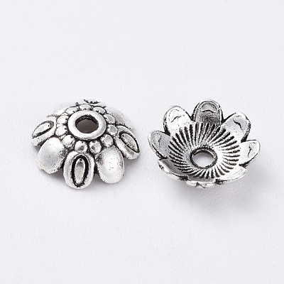 Tibetan Style Alloy Bead Caps X-LF0370Y-NF-1