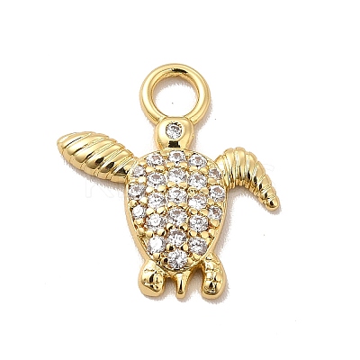 Rack Plating Brass Micro Pave Cubic Zirconia Pendants X-KK-P230-23G-A-1