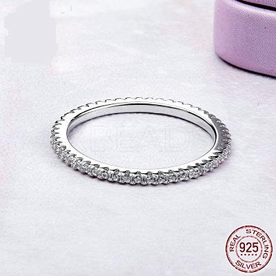 Anti-Tarnish Rhodium Plated 925 Sterling Silver Finger Rings RJEW-FF0008-008P-18mm-1