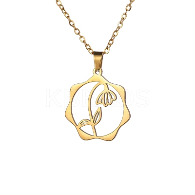 304 Stainless Steel Pendant Necklace PW-WG26640-11-1