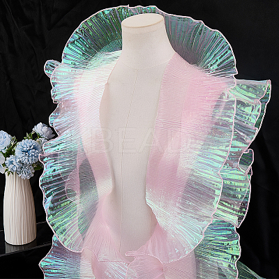 10 Yards Lucency Polyester Pleated Lace Trim OCOR-GF0004-74E-1