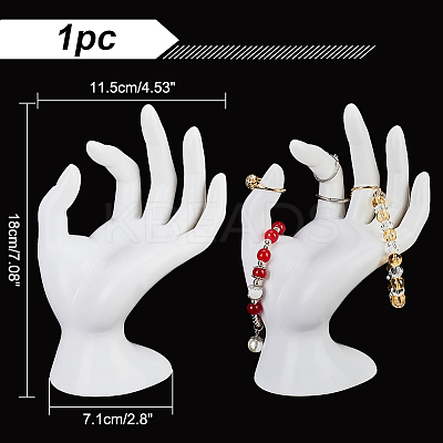 Plastic Mannequin Hand Jewelry Display Holder Stands RDIS-WH0009-013B-1