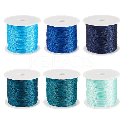 6 Rolls 6 Colors 6-Ply Polyester Metallic Thread OCOR-TA0003-11E-1