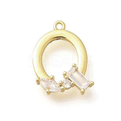 Brass Micro Pave Cubic Zirconia Pendants KK-M310-01G-17-1