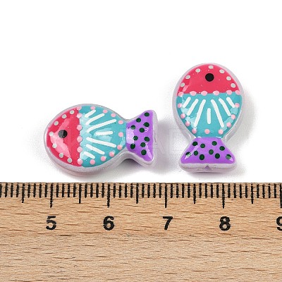 Baking Paint Glass Beads LAMP-F036-02G-1