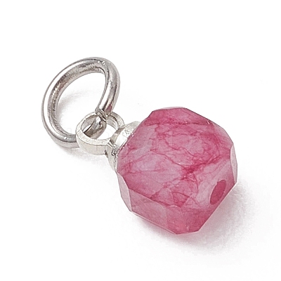 Natural Multicolor Tourmaline Faceted Cube Charms PALLOY-JF05111-02-1