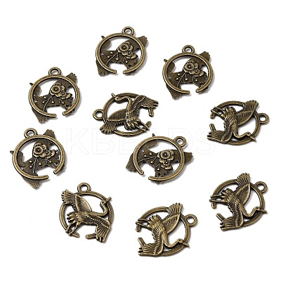Tibetan Style Zinc Alloy Pendants TIBEP-R334-030AB-RS-1