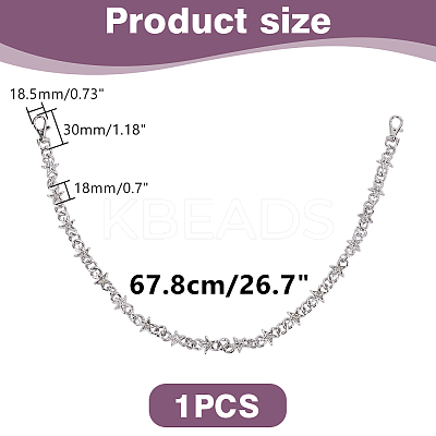 1Pc Alloy Rhinestone Waist Belts Chain AJEW-HY0002-26-1