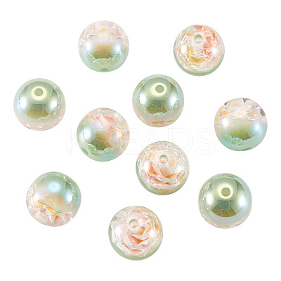 10Pcs Resin Beads PACR-TA0001-33D-1