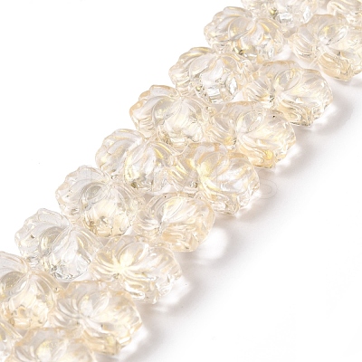 Transparent Glass Beads Strands GLAA-F114-01B-1