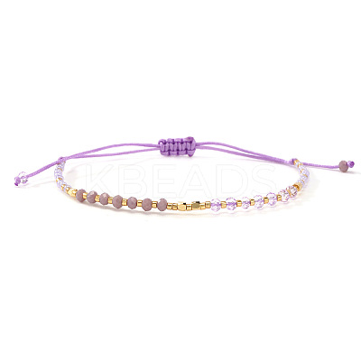 Bohemian Glass & Brass Beads Braided Bead Bracelets GE8132-5-1