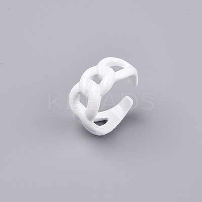 Spray Painted Alloy Cuff Rings RJEW-T011-25-RS-1