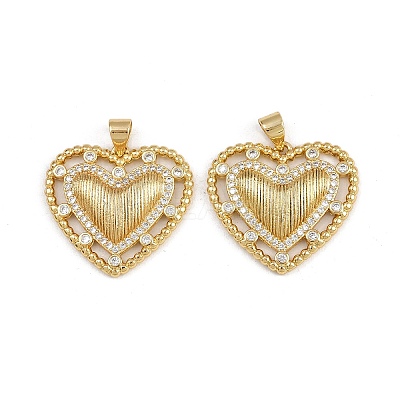 Brass Micro Pave Cubic Zirconia Pendants ZIRC-I367-07G-07-1