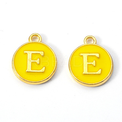 Golden Plated Alloy Enamel Charms ENAM-S118-09E-1