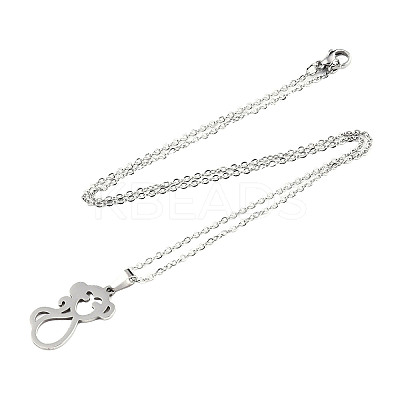 Non-Tarnish 201 Stainless Steel Pendants Necklaces LS-NJEW-S105-JN702-45-1-1