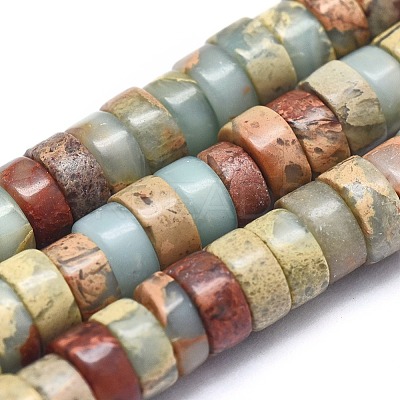 Natural Aqua Terra Jasper Beads Strands G-I213-08-6mm-1