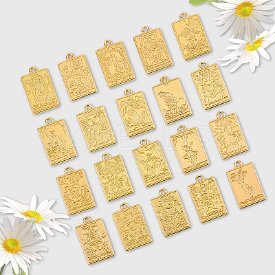 2 Sets Zinc Alloy Pendants FIND-SC0016-92G-1