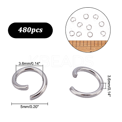 304 Stainless Steel Open Jump Rings STAS-PH0002A-06P-1