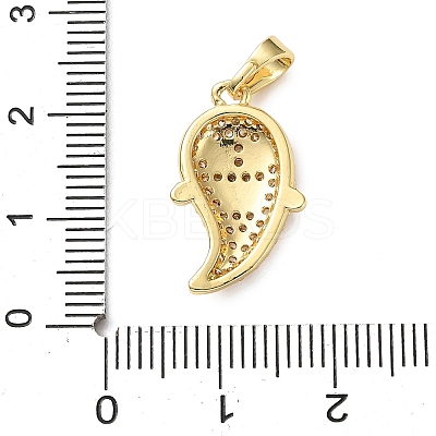 Brass Micro Pave Cubic Zirconia Pendants KK-I383-06G-02-1