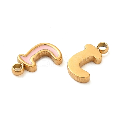 304 Stainless Steel Enamel Charms STAS-L022-292G-J-1