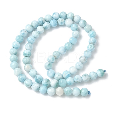 Natural Larimar Beads Strands G-B141-01-6mm-1