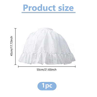 Cotton Skirt Hoop Petticoat AJEW-WH0007-45-1