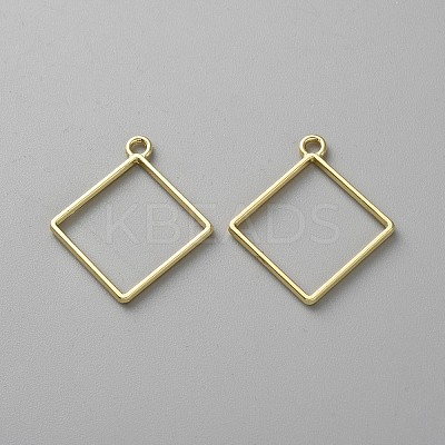 Alloy Rhombus Pendants LS-PALLOY-WH0048-28-1