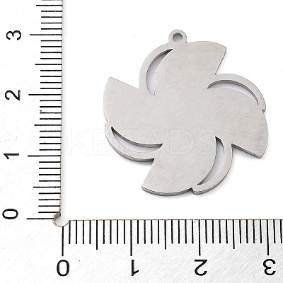 304 Stainless Steel Enamel Pendants STAS-M076-06P-1