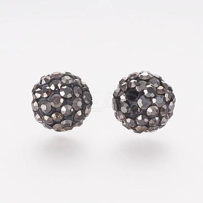 Polymer Clay Rhinestone Beads RB-K050-8mm-C03-1