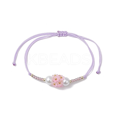 Adjustable Nylon Cord Braided Beads Bracelets BJEW-MZ00170-04-1