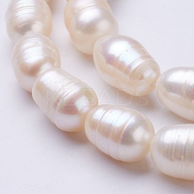 Natural Cultured Freshwater Pearl Beads Strands PEAR-P002-14-1