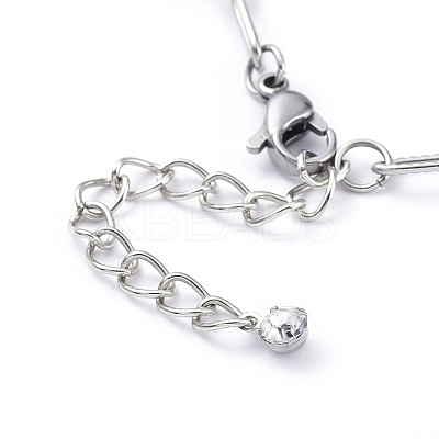304 Stainless Steel Charm Bracelets BJEW-JB05130-1