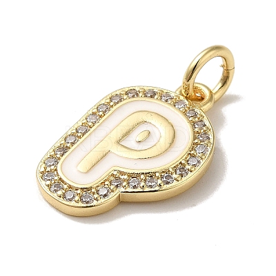 Brass Micro Pave Cubic Zirconia Pendants KK-K354-02G-P-1