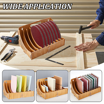 10-Slot Wood CD Storage Rack ODIS-WH0043-94-1