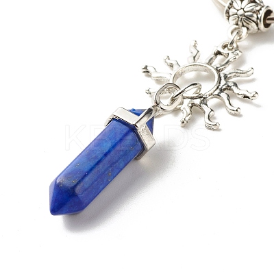Natural Mixed Gemstone Keychain KEYC-JKC00280-1