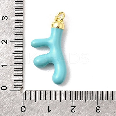 Brass Enamel Pendants KK-I378-06G-1
