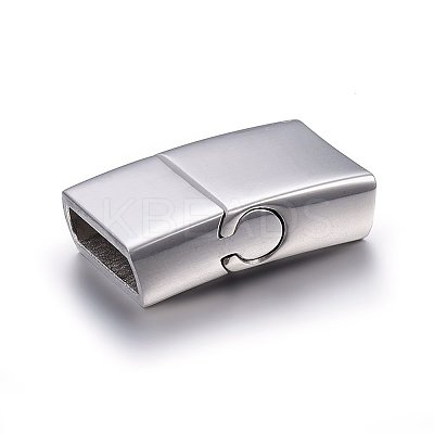 Tarnish Resistant 304 Stainless Steel Magnetic Clasps with Glue-in Ends LS-STAS-E440-49P-1