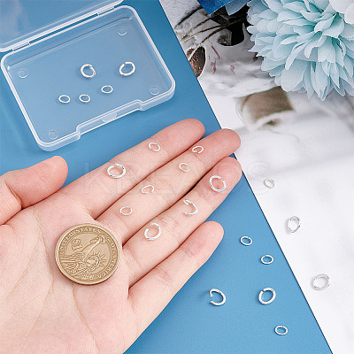 30Pcs 3 Size 925 Sterling Silver Open Jump Rings FIND-BC0003-90-1