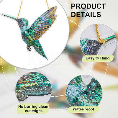Acrylic Bird Hanging Suncatchers LS-HJEW-WH20021-02D-1