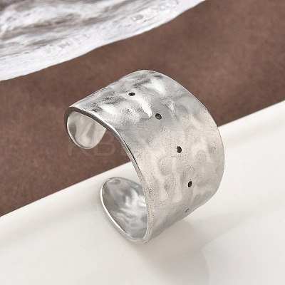 304 Stainless Steel Open Cuff Rings RJEW-A079-01H-P-1