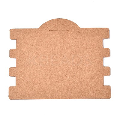 Kraft Paper Hair Tie Display Cards with Hanging Hole CDIS-T004-06-1