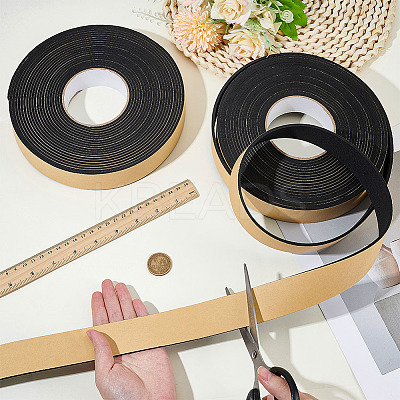 2 Rolls Strong Adhesion EVA Sponge Foam Rubber Tape AJEW-BC0009-88A-1