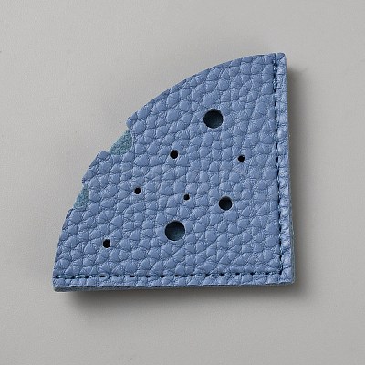 PU Leather Fan Bookmarks AJEW-WH20128-004B-1