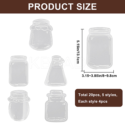Tableware Theme Waterproof Self Adhesive Stamping Stickers Sets DIY-WH20014-04C-1