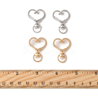 40Pcs 2 Colors Alloy Swivel Snap Hook Clasps FIND-FS0004-73B-1