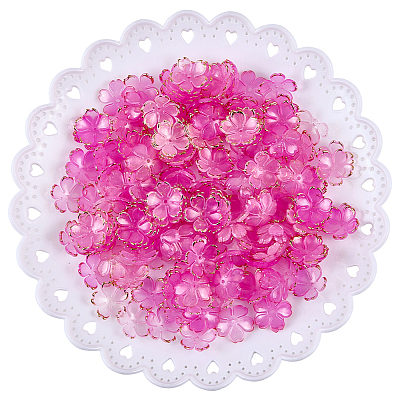 180Pcs Acrylic Bead Caps OACR-PA0001-37A-1