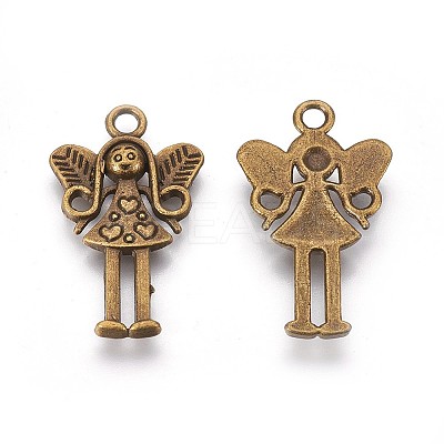 Tibetan Style Alloy Fairy Pendants X-TIBEP-S613-AB-LF-1